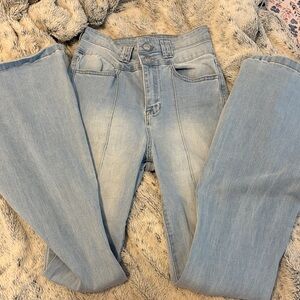 Forever 21 Sky Blue Flare Jeans